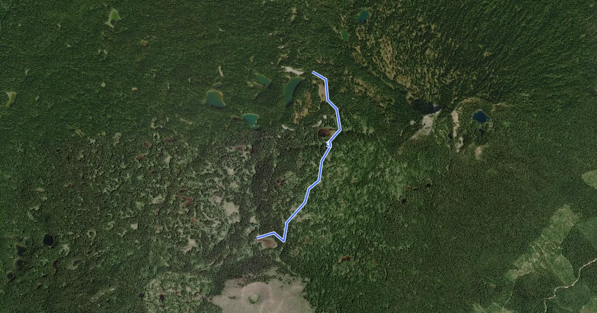 Маршрут Lemei Lake Trail #179 на спутниковом снимке