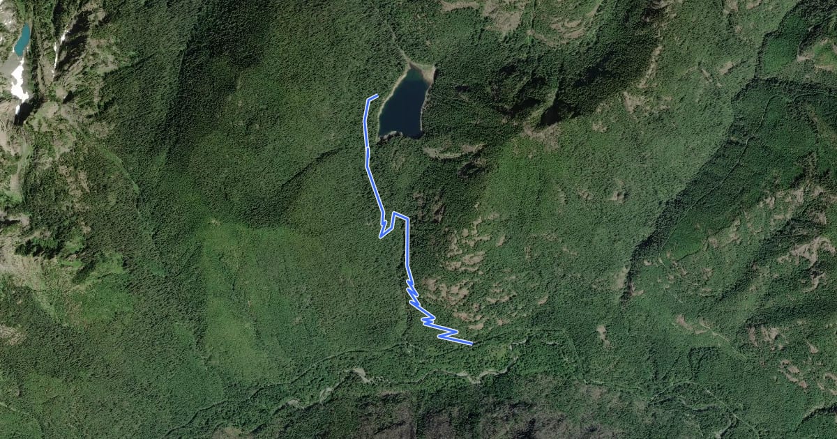 Маршрут Lena Lake Trail #810 на спутниковом снимке