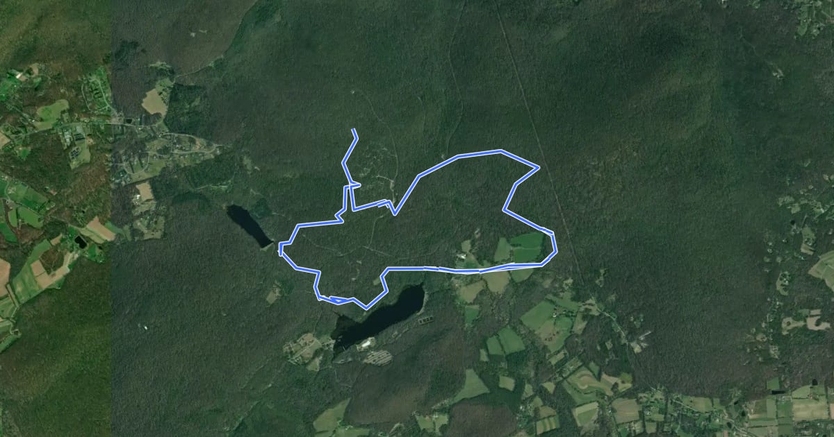 Маршрут Lenape Trail на спутниковом снимке