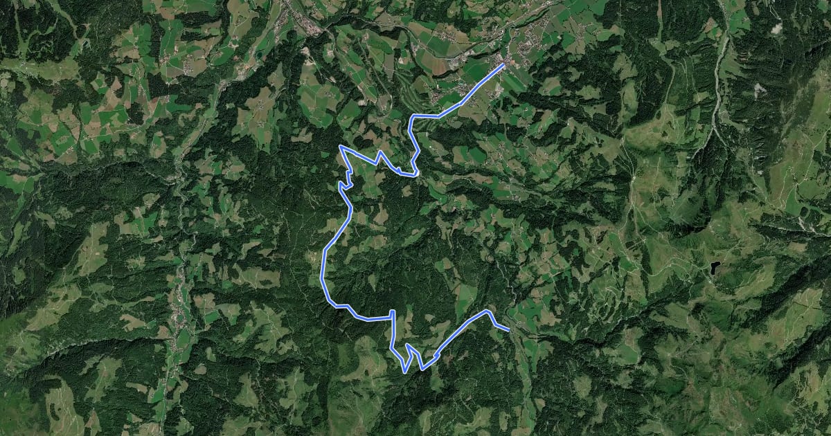 Маршрут Lend-Kinzlingalm-Jagahäusel на спутниковом снимке