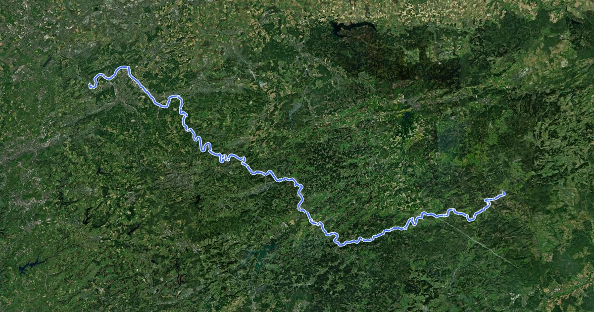Маршрут Lenneroute на спутниковом снимке