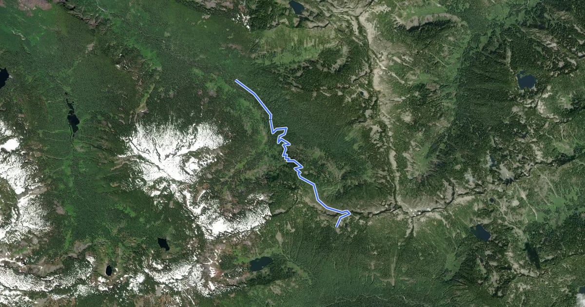Маршрут Lennox Creek Trail на спутниковом снимке