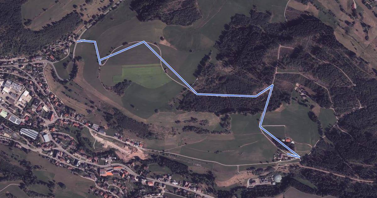 Маршрут Lenzkirch Kappeler Straße - Lochmühle на спутниковом снимке