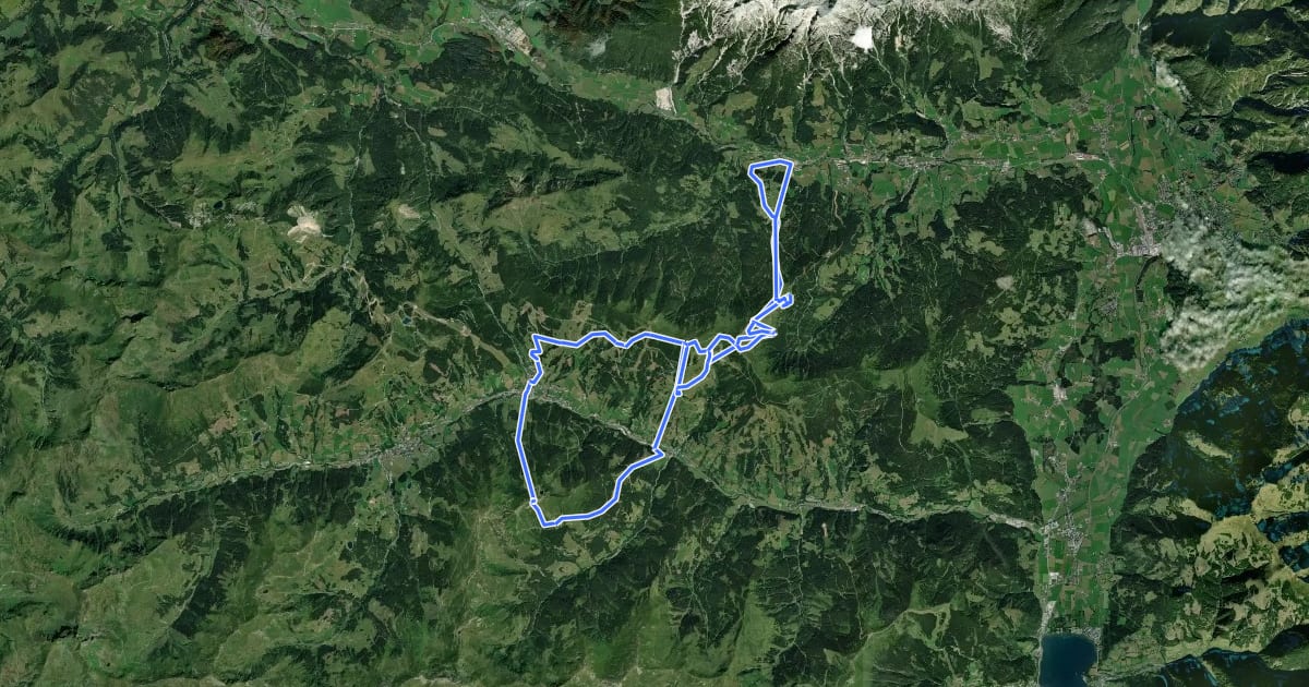 Маршрут Leogang-Runde на спутниковом снимке