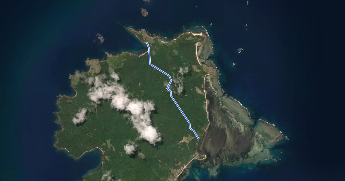 Маршрут Leonardo Trail to Camp Engano на спутниковом снимке