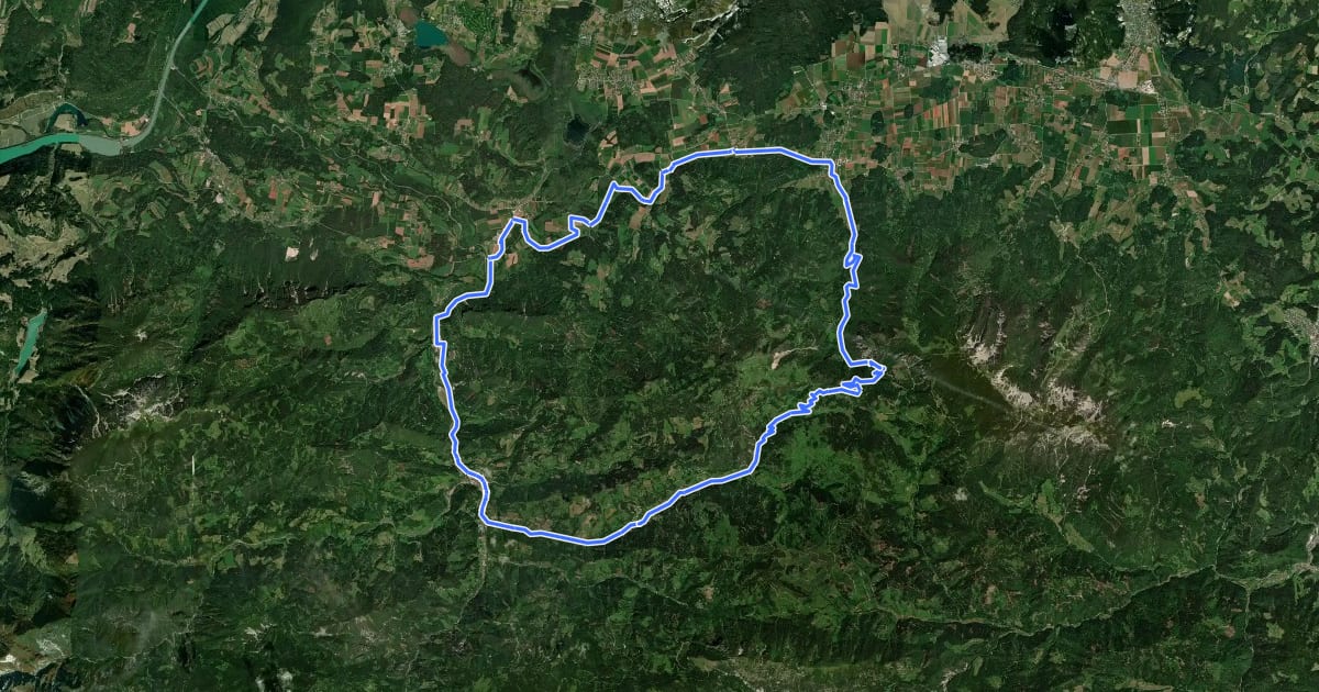 Маршрут Leppentour на спутниковом снимке