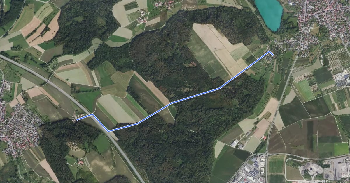 Маршрут Leprosenhaus - Steißlingen Postweg на спутниковом снимке