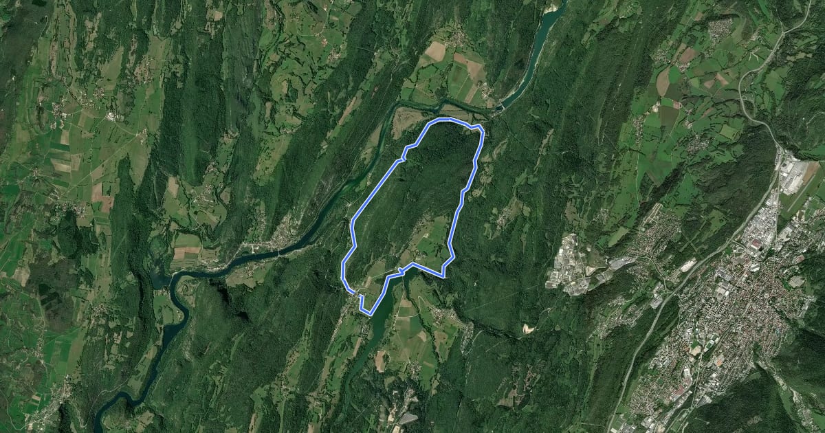 Маршрут Les 2 Vallées на спутниковом снимке