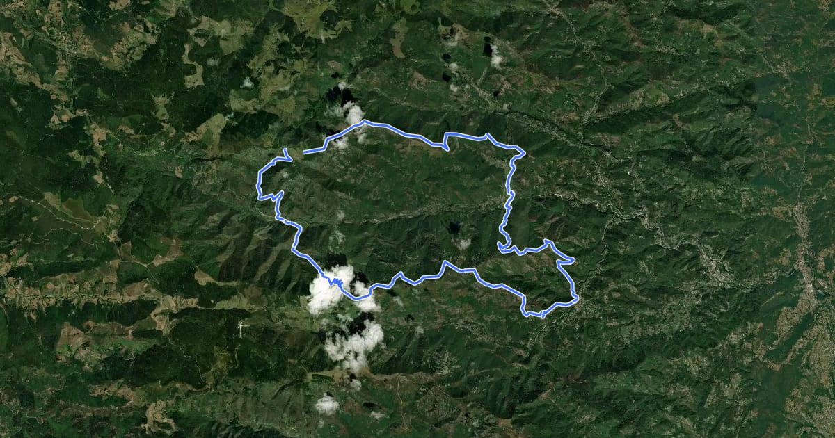 Маршрут Les 3 vallées на спутниковом снимке