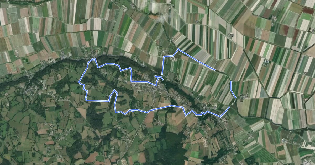 Маршрут Les Belvédères du Mont-Saint-Michel на спутниковом снимке