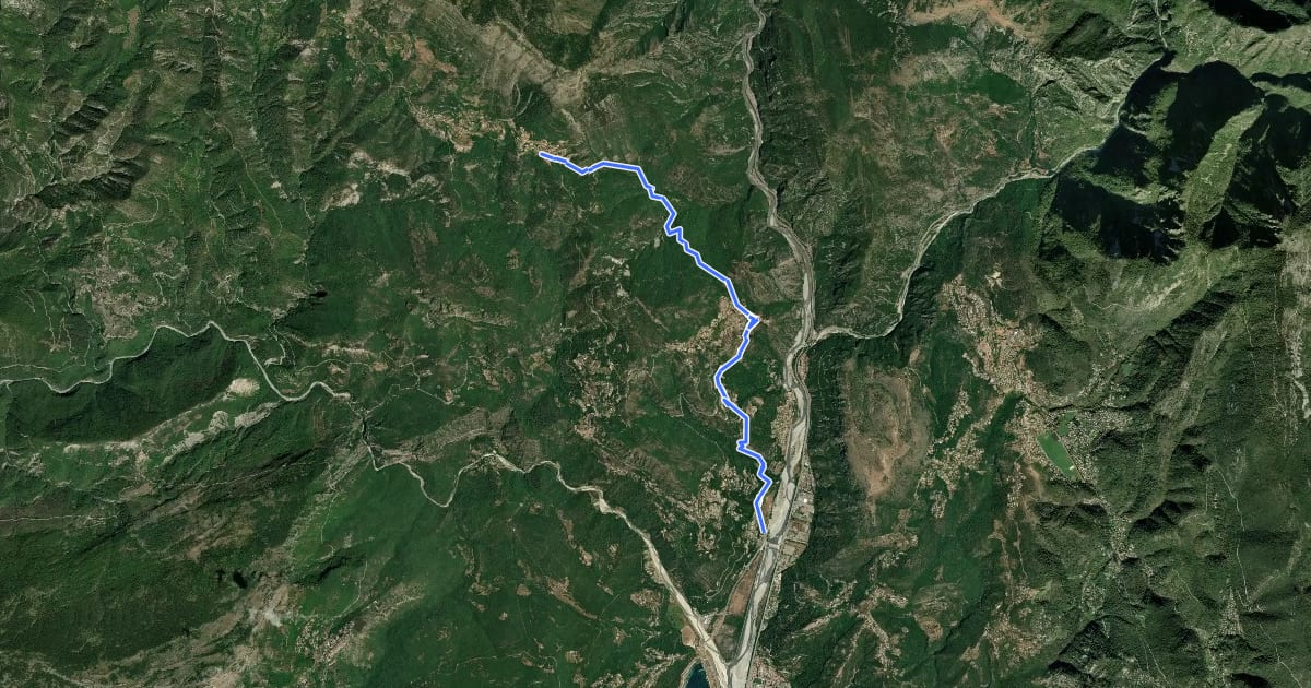 Маршрут Les Boucles de l'Estéron - Etape 1 на спутниковом снимке