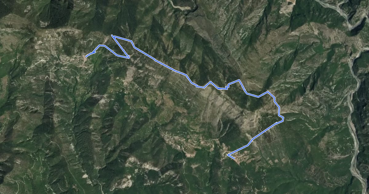 Маршрут Les Boucles de l'Estéron - Etape 2 на спутниковом снимке