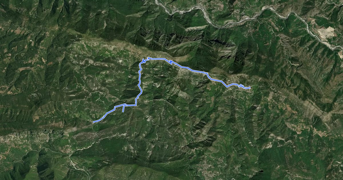 Маршрут Les Boucles de l'Estéron - Etape 3 на спутниковом снимке