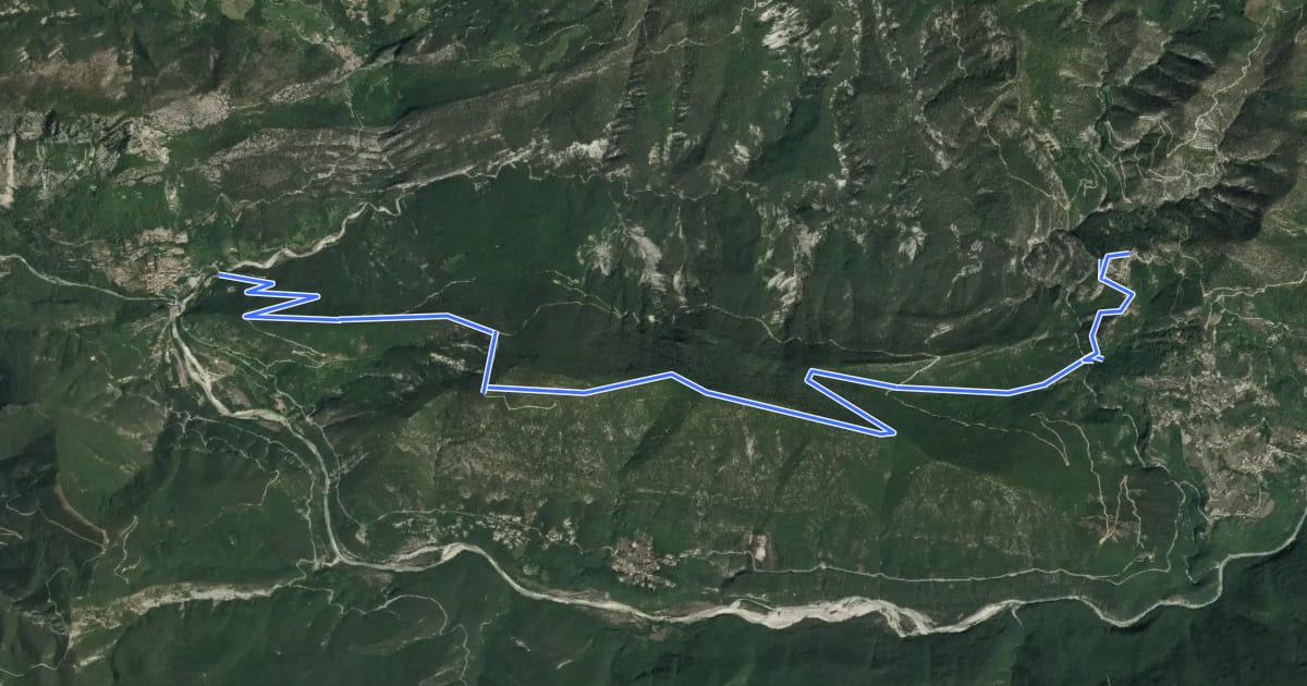 Маршрут Les Boucles de l'Estéron - Etape 5 на спутниковом снимке