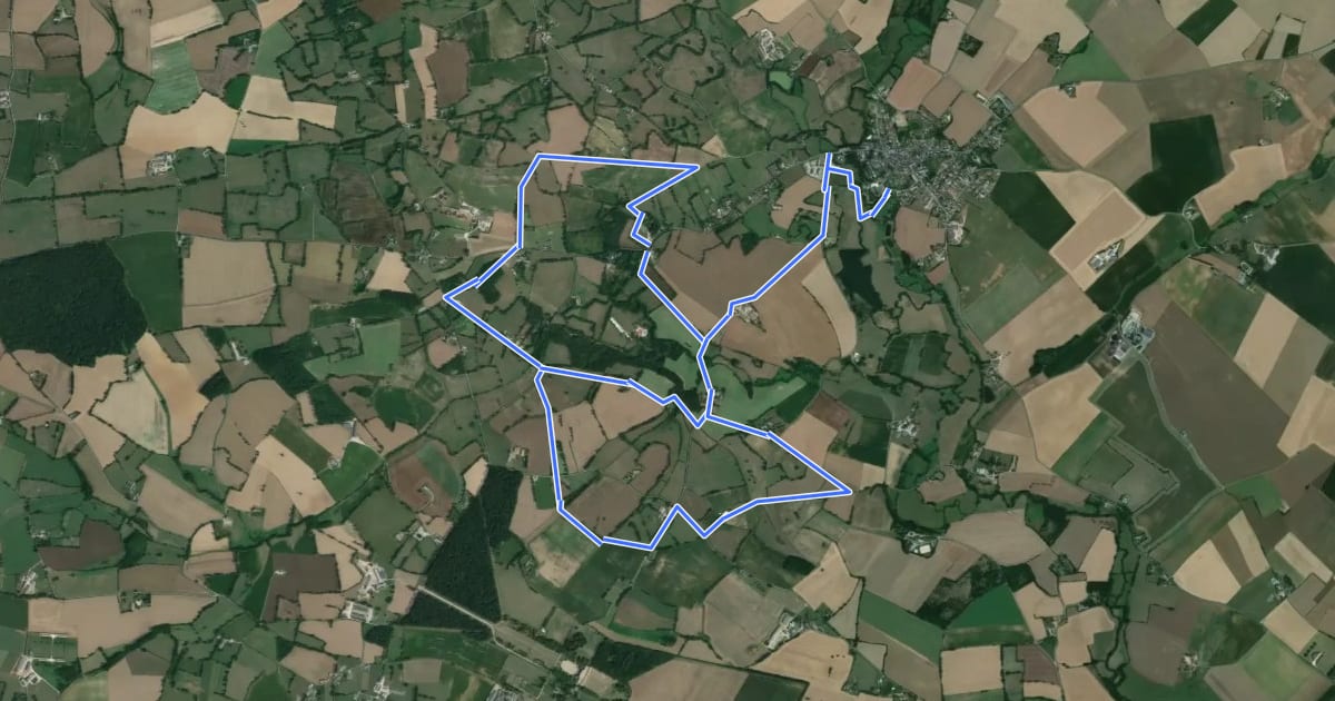 Маршрут Les buttes de Bray - Circuit VTT n°2 на спутниковом снимке