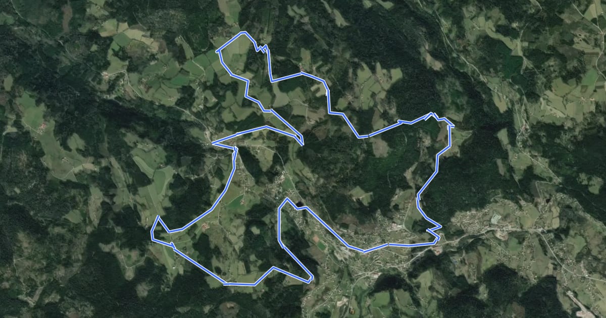 Маршрут Les Cailloux на спутниковом снимке