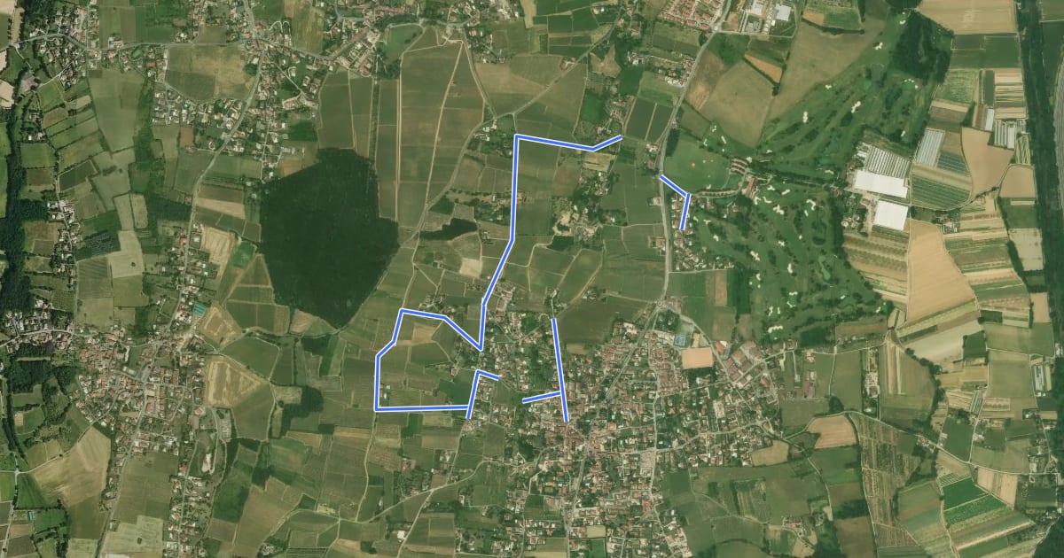 Маршрут Les Carrières на спутниковом снимке