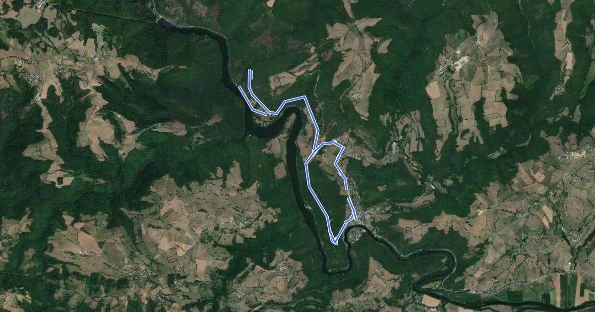 Маршрут Les Chapelles et le Vignoble на спутниковом снимке
