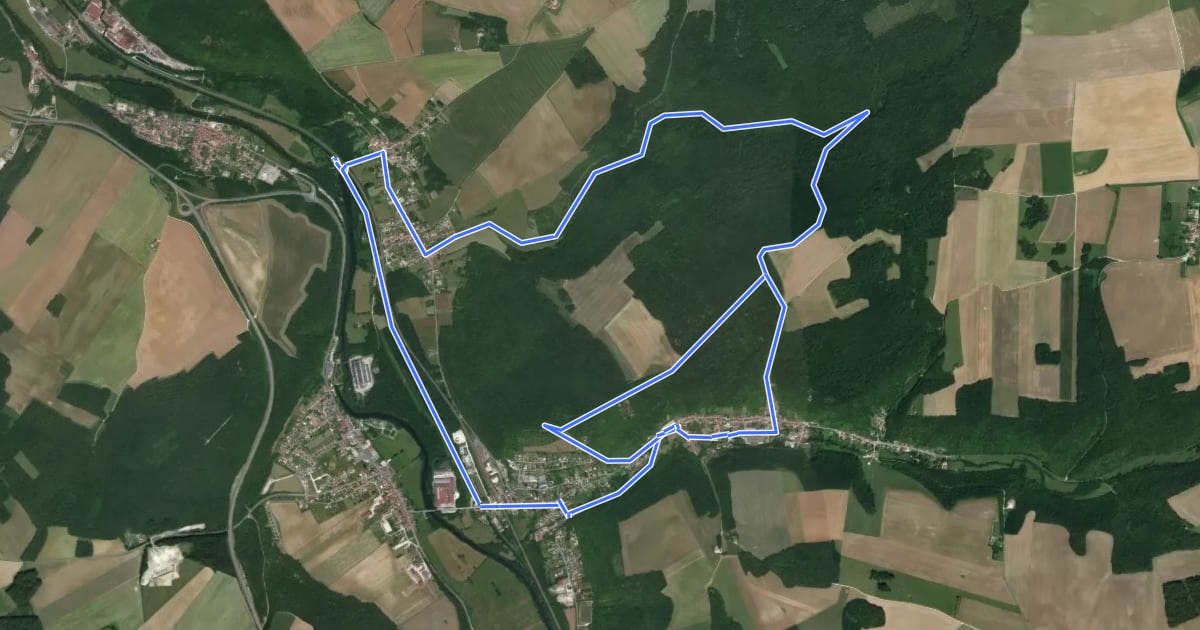 Маршрут Les Chemins des Carriers на спутниковом снимке