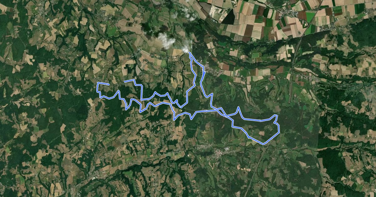 Маршрут Les circuits VTT du Pays Viennois nº5 на спутниковом снимке