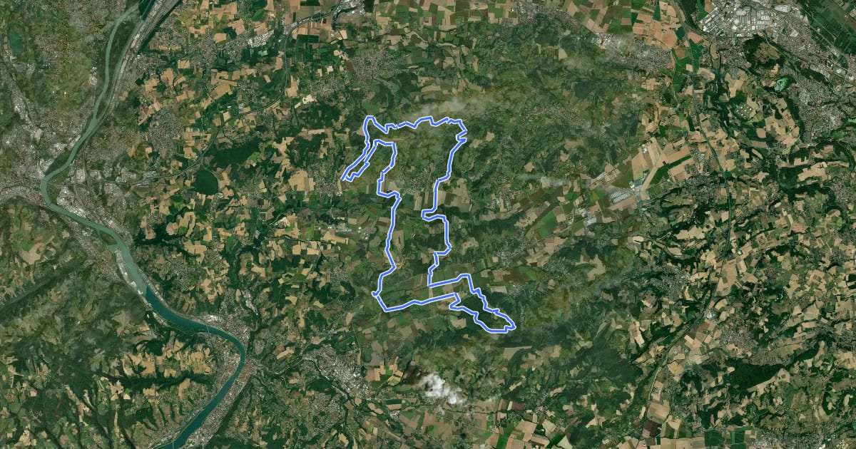 Маршрут Les circuits VTT du Pays Viennois nº7 на спутниковом снимке