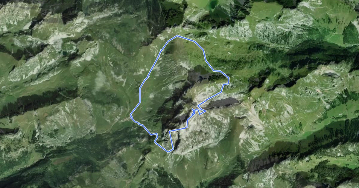 Маршрут Les Cornettes de Bise depuis le refuge de Bise на спутниковом снимке