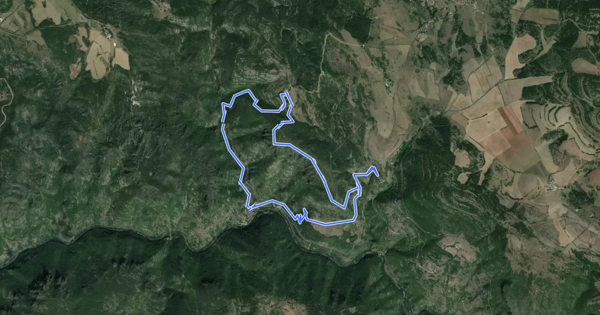 Маршрут Les corniches du Rajol на спутниковом снимке