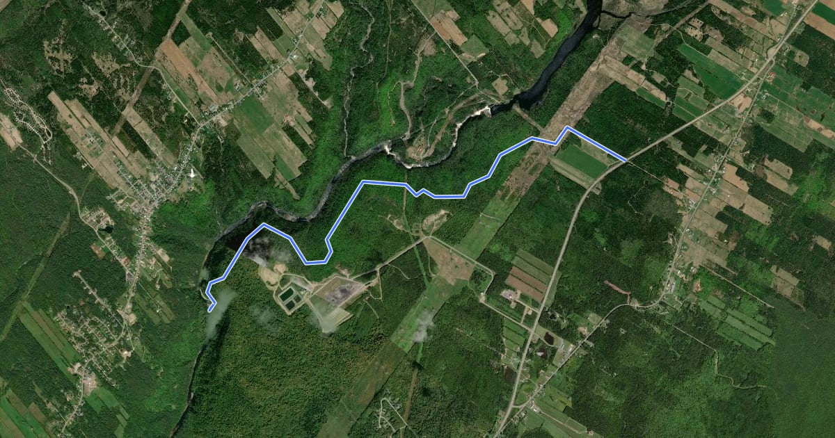 Маршрут Les Dalles Humides на спутниковом снимке