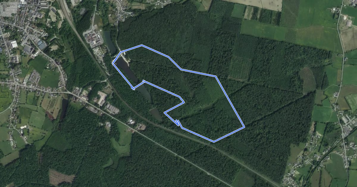 Маршрут Les Etangs des Moines на спутниковом снимке