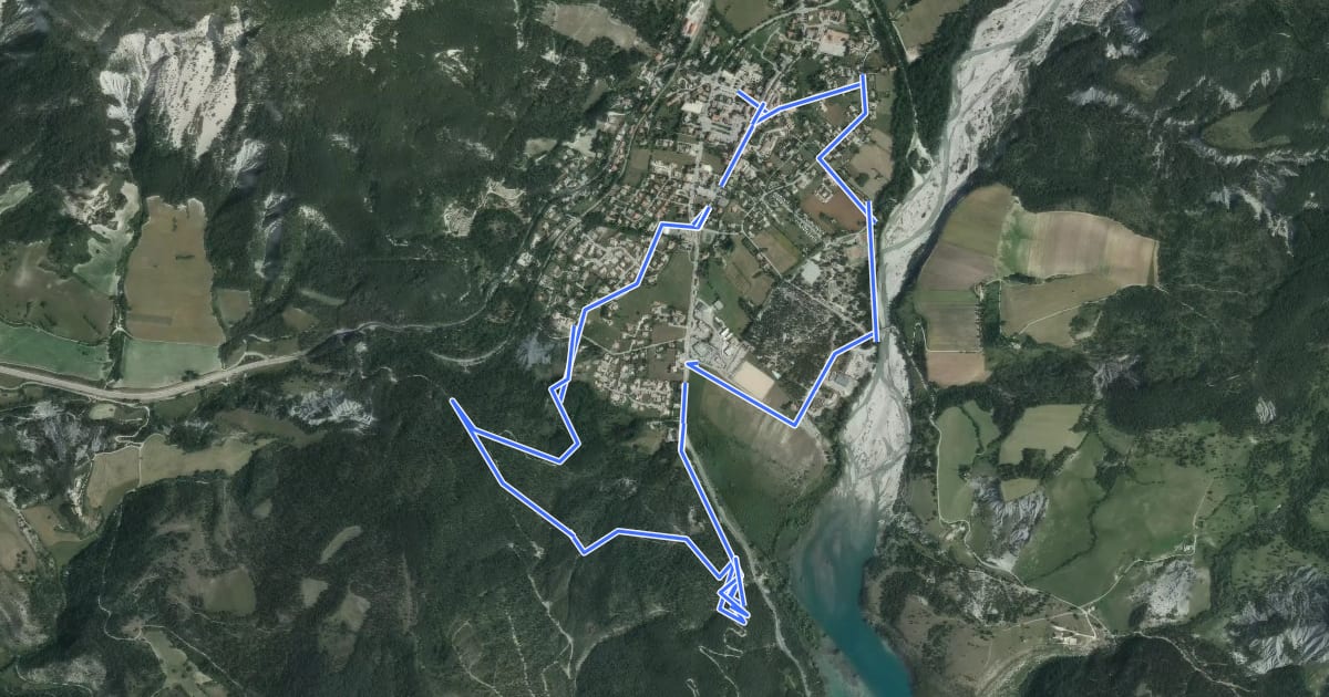 Маршрут Les Fourches на спутниковом снимке