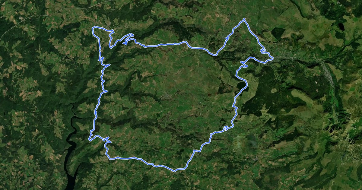 Маршрут Les gorges d'Avèze - Cyclo на спутниковом снимке
