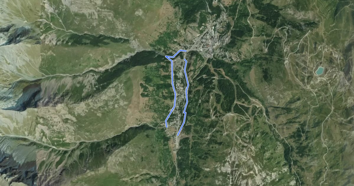 Маршрут Les gorges de l'Enfer на спутниковом снимке