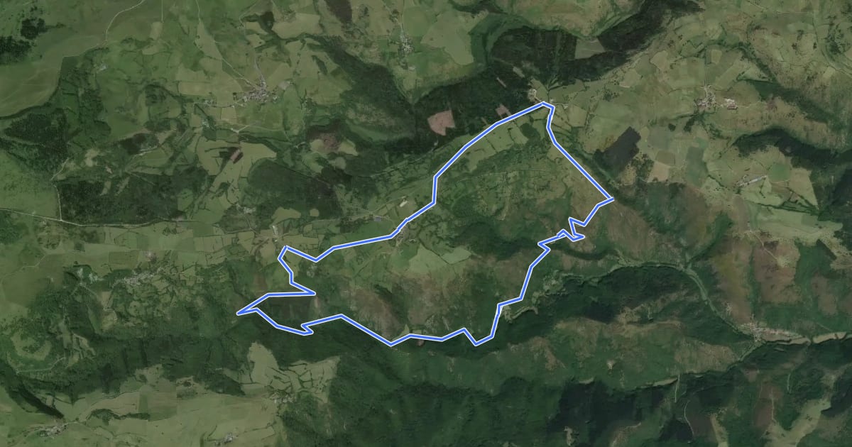 Маршрут Les Gorges de Leyvaux et d'Apcher на спутниковом снимке