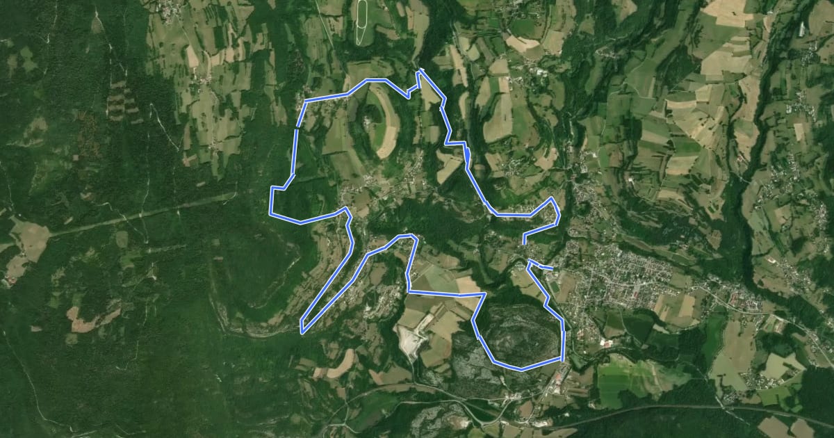 Маршрут Les Gorges de Thurignin на спутниковом снимке