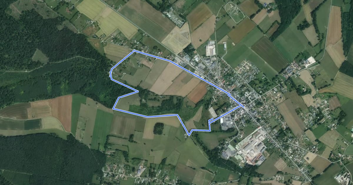 Маршрут Les Hauts Champs на спутниковом снимке