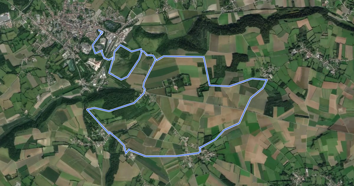 Маршрут Les Hauts de Desvres на спутниковом снимке