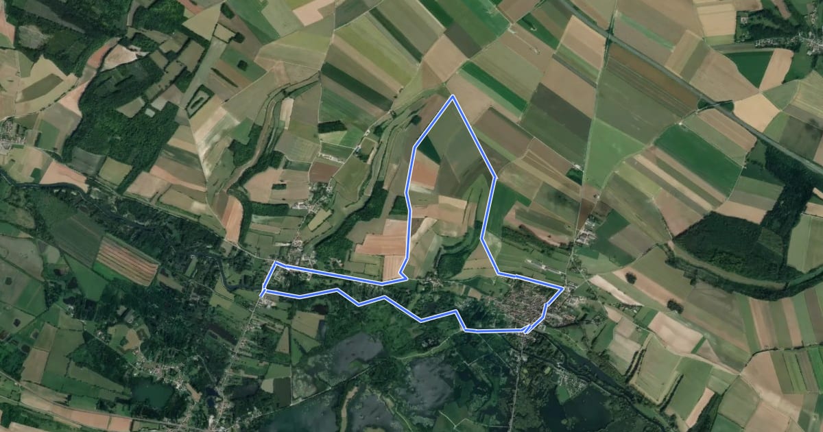 Маршрут Les Hauts de Long на спутниковом снимке