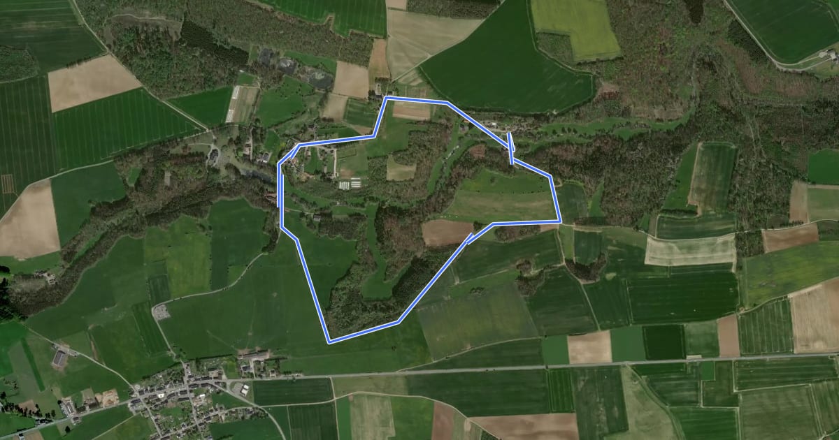 Маршрут Les hauts de Serville на спутниковом снимке