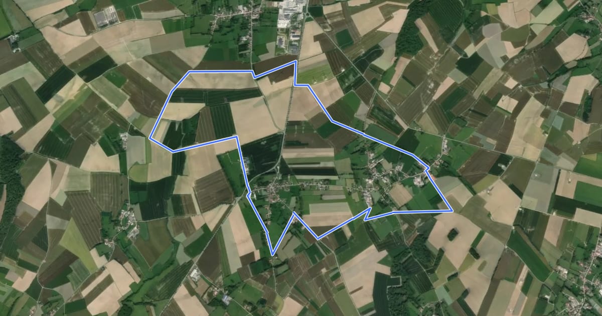 Маршрут Les Hauts Liens на спутниковом снимке