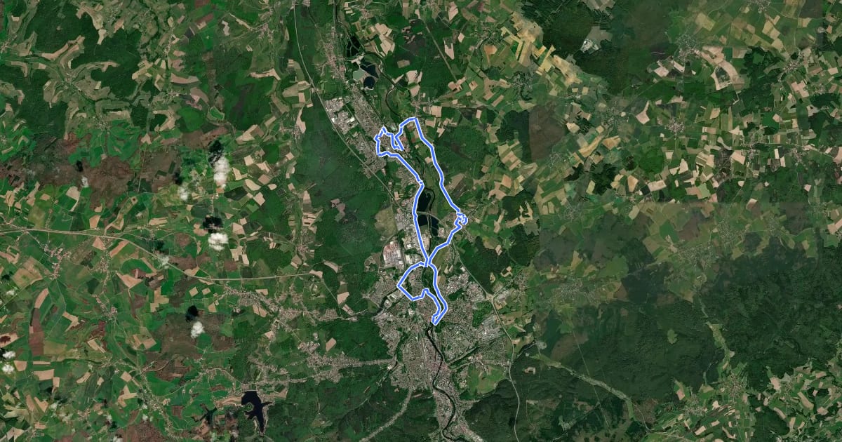 Маршрут Les industries au fil de l'eau на спутниковом снимке