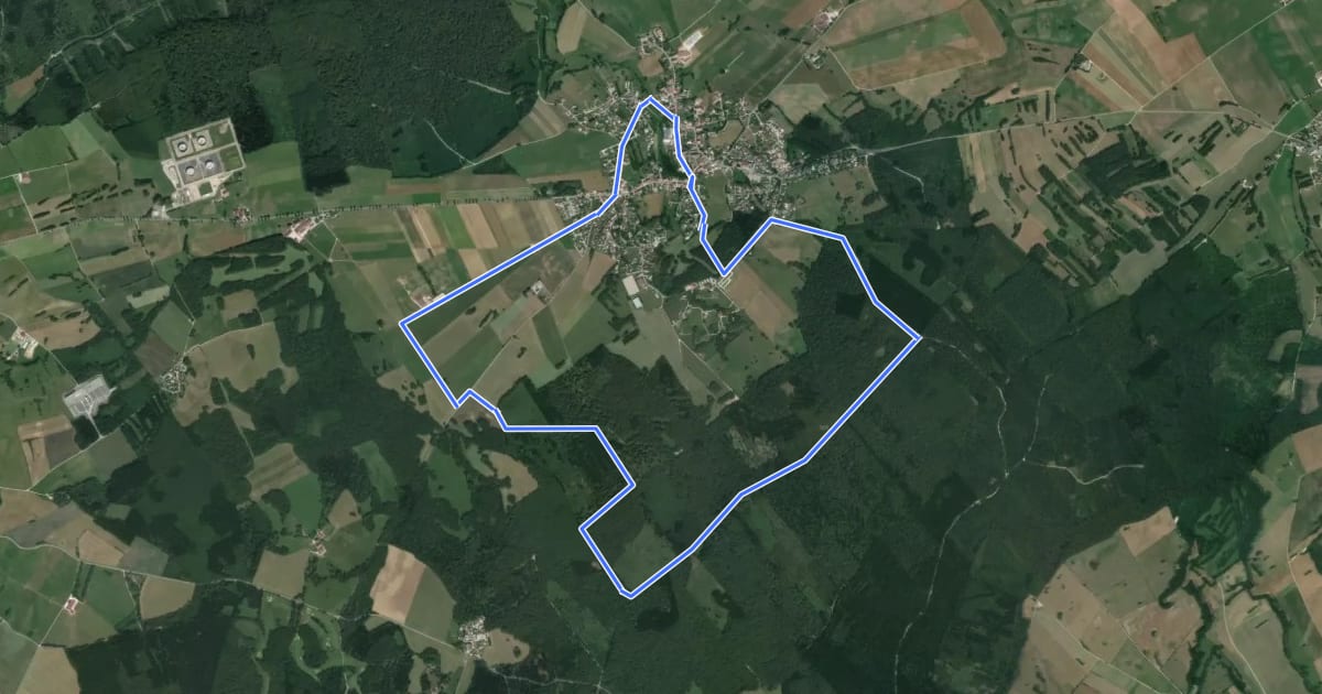 Маршрут Les Maison Comtoises на спутниковом снимке