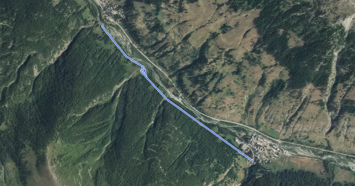 Маршрут Les Maisons Neuves - Pont de Rubrent на спутниковом снимке