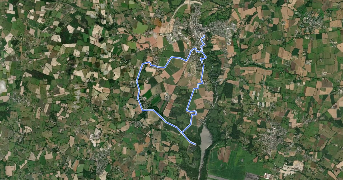 Маршрут Les Marais de Blanche Noë на спутниковом снимке
