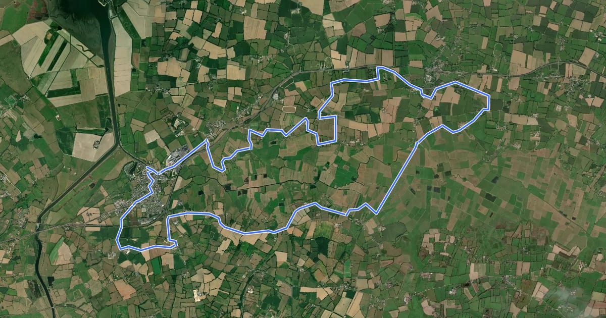 Маршрут Les Marais de l'Aure на спутниковом снимке