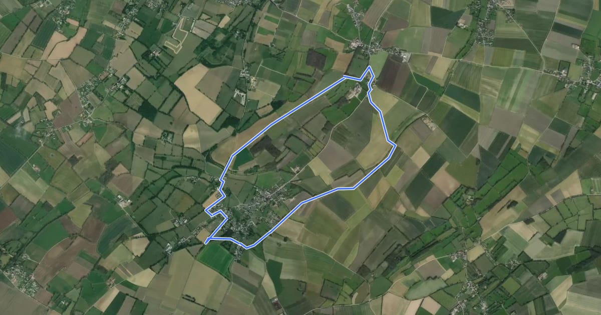 Маршрут Les Monts de Ryes на спутниковом снимке