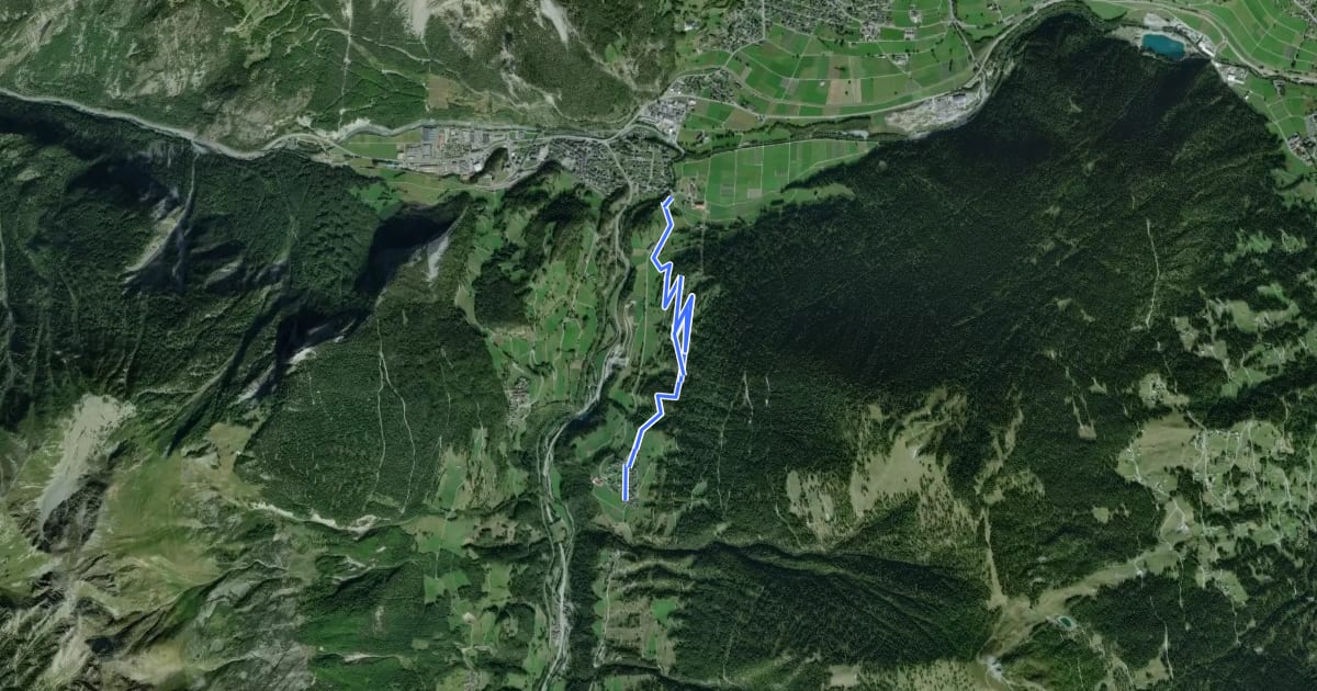 Маршрут Les Moulins > Chamoille d'en Haut на спутниковом снимке