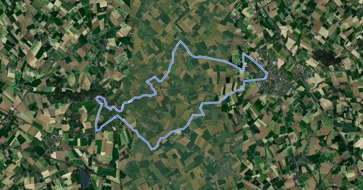 Маршрут Les Moulins de Flandre n°1 (Facettes du Nord Côté Vélo) на спутниковом снимке