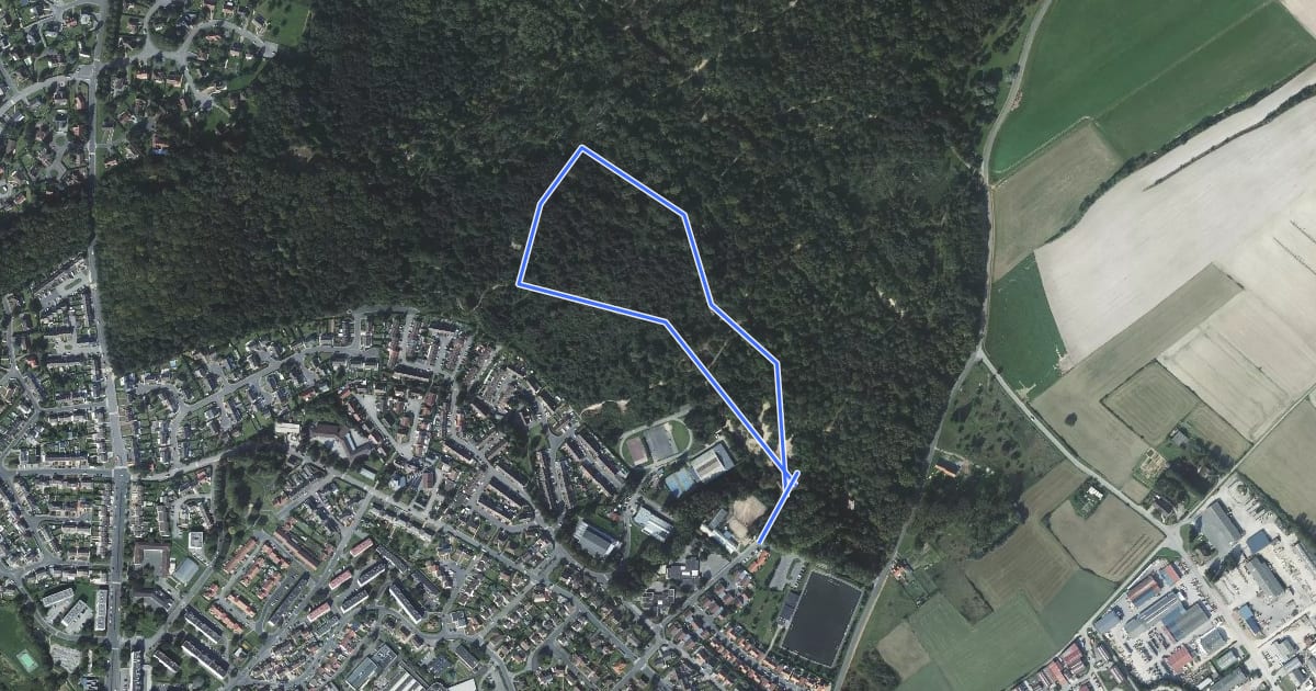 Маршрут Les Noisetiers el le Bois de Rombly на спутниковом снимке