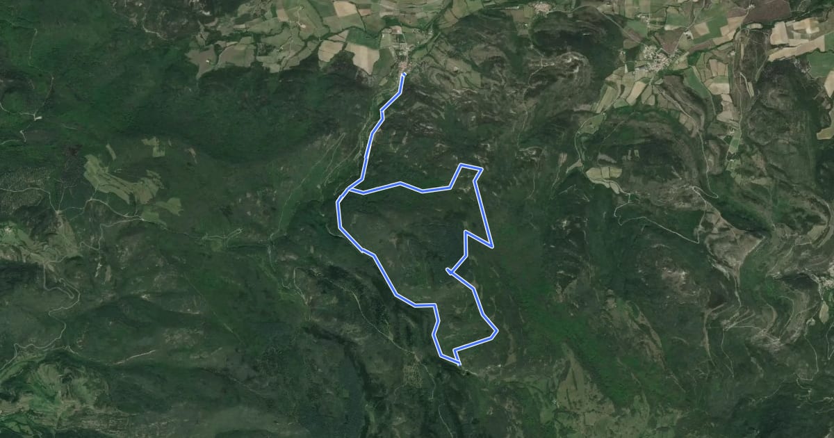 Маршрут Les Panoramas de Lacamp на спутниковом снимке