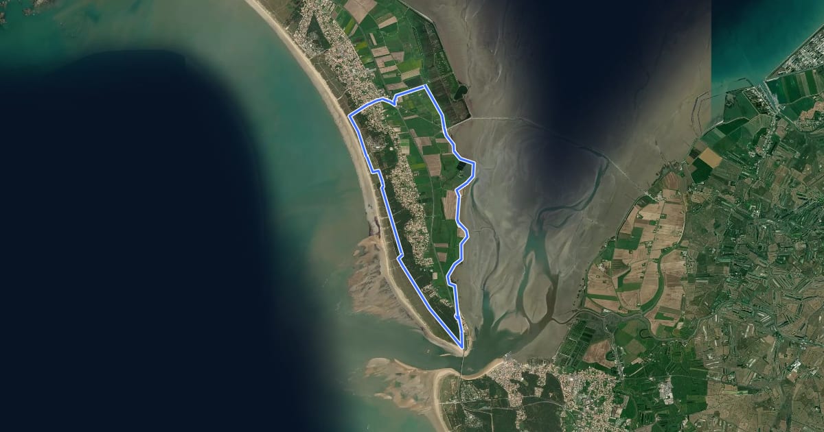 Маршрут Les Portes de l'île на спутниковом снимке